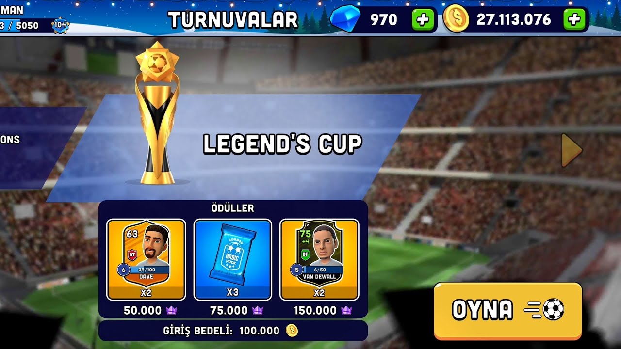 Mini Football LEGEND'S Cup X2 Van DEWALL X2 Dave x3 Basic Pack