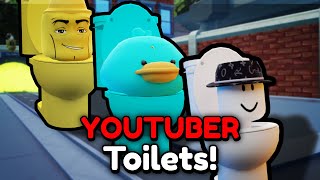 Beating EVERY Youtuber Toilet.. (Skibidi Tower Defense)