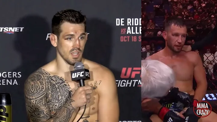 Brendan Allen Reacts to Reinier de Ridder QUITTING on the STOOL at UFC Vancouver