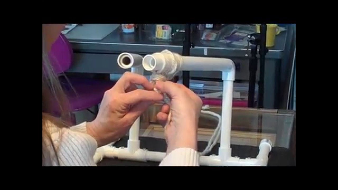 Lesson #2: Garter/Back Stitch on  Stationary Rods- Big Stitch PVC Pipe Knitting Tool