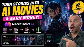 Turn Stories into AI Movies &amp; Earn Passive Income | MagicLight AI Review thumbnail