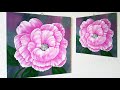 Flower Acrylic Painting Pink Beginners Real Time - Blume Malen Acryl Rosa leicht Anfänger Echtzeit