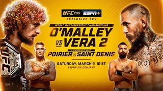 UFC 299 LIVESTREAM O'MALLEY VS VERA 2 FULL FIGHT NIGHT COMPANION & PLAY BY PLAY