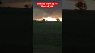 Newkirk Oklahoma Tornado Warned Storm | April 23, 2026  #weather  #danger #shorts