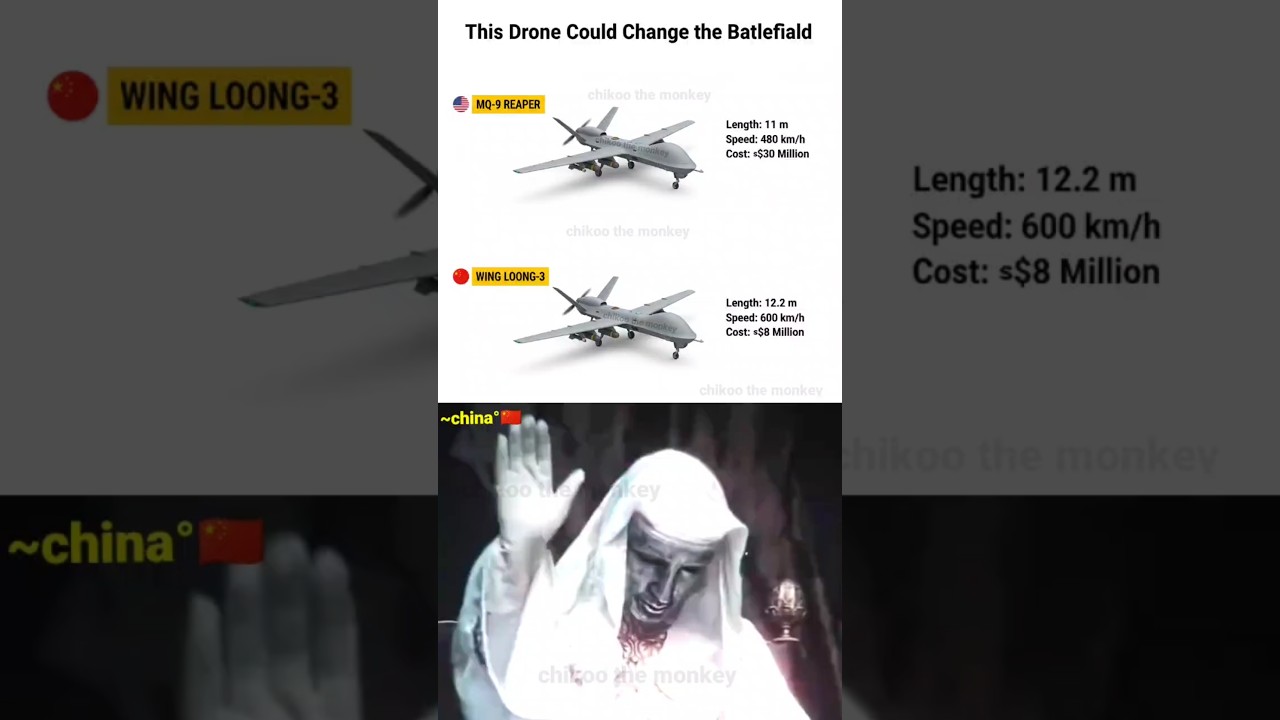 MQ-9 Reaper vs Wing Loong-3 – US vs China Combat Drone Showdown | Specs, Range & Power 