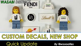 LEGO Wasabi District Quick Update 19 - Custom Waterslide Decals, Another Set Built into Food Court!