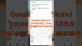 #shorts Dasar JavaScript || prompt dan console.log || Ilham Trihandoyo #ai #programming #chatgpt