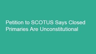 Live Caller Asks Are Closed Primaries Unconstitutional because they Are a Form of Voter Suppression