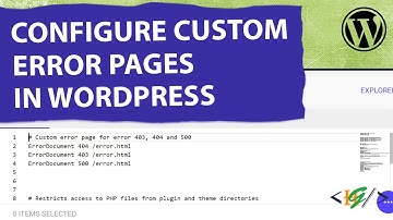 How to Configure Custom Error Pages through Htaccess WordPress | 403 | 404 | 405