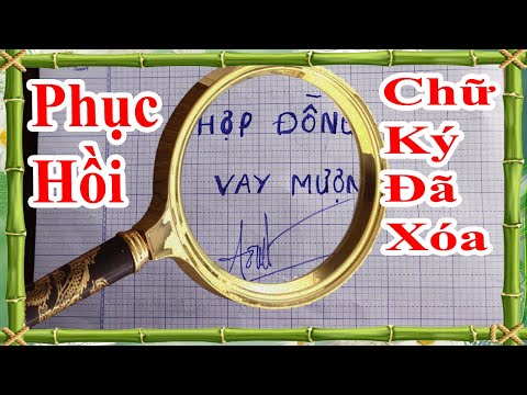 Video cách phục hồi chữ đã bị xóa đơn giản nhất, mẹo xóa mực... - youtube