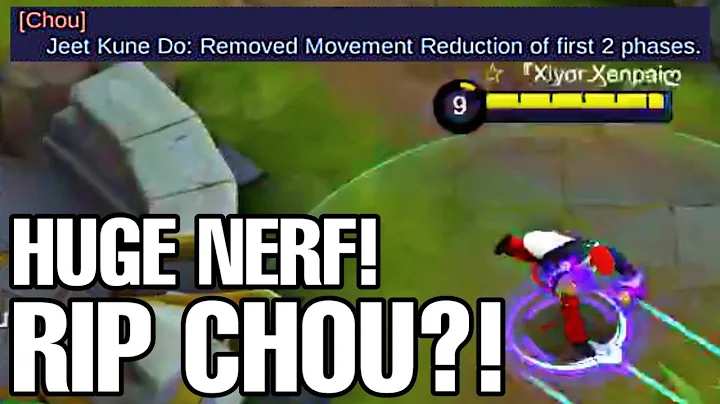 RIP CHOU IN THE NEXT UPDATE!? HUGE NERF! MOONTON HAS NO MERCY!!