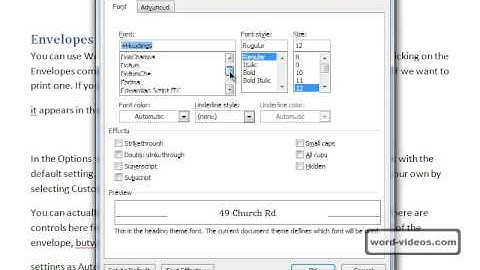 Printing Envelopes In Word 2010
