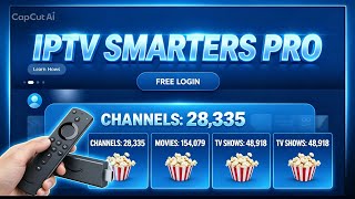 IPTV SMARTERS PRO/FREE LOGIN ON FIRESTICK LOTS OF TV CHANNELS MOVIES AND TV SHOWS 🍿🔥🤝🎉