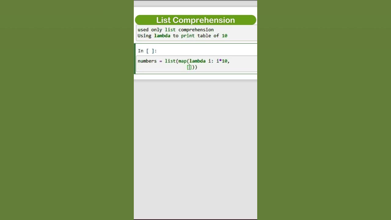 List comprehension python это. List comprehension python это