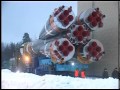 Вывоз и установка ракеты космического назначения  «Союз 2.1а» на космодроме Плесецк