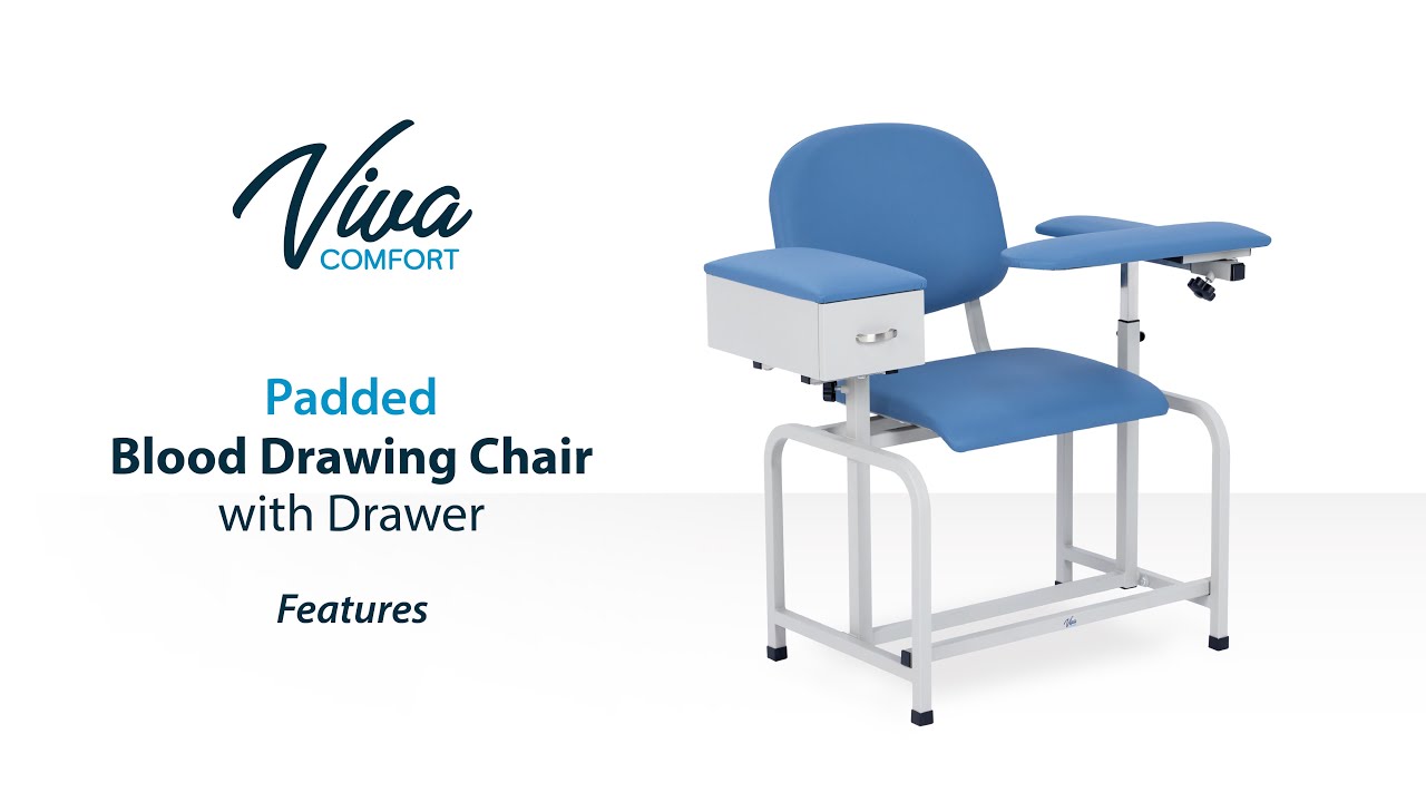 ADI997-01-SERIES: Padded Blood Drawing Chair with Optional Drawer Features Video