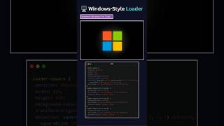 Windows Loader Animation Using HTML & CSS 🔥 | Pure CSS Loading Animation #Shorts