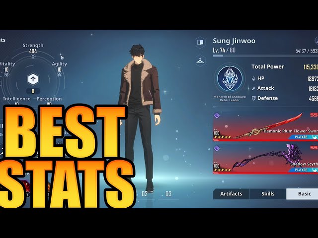 Solo Leveling: Arise - Updated BEST Sung Jinwoo Build | Best Stats to upgrade+How to Increase Power class=