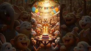 Giraffe Ka Funny Birthday Celebration 🎉 | Cute Animal Party Moments #GiraffeBirthday #shorts #comedy