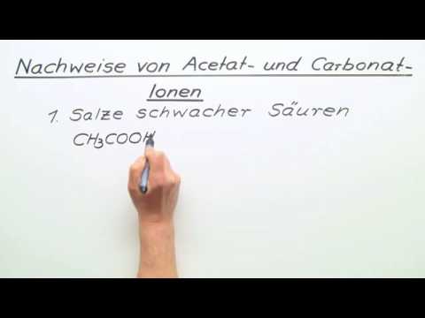 NACHWEISE VON ACETAT- UND CARBONAT-IONEN | Chemie | Experimentieren und ...