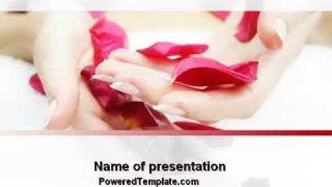 Scent Flower Petals PowerPoint Template by PoweredTemplate.com