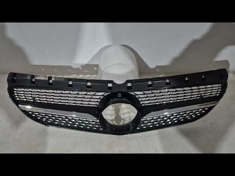 Передняя решетка радиатора (Diamond Black) для Mercedes B-class W246 2011-2018 гг, видео 1