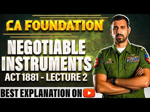 Lec 2 - The Negotiable Instruments Act 1881 | Basics, Promissory Notes, B.O.E | Foundation Bootcamp
