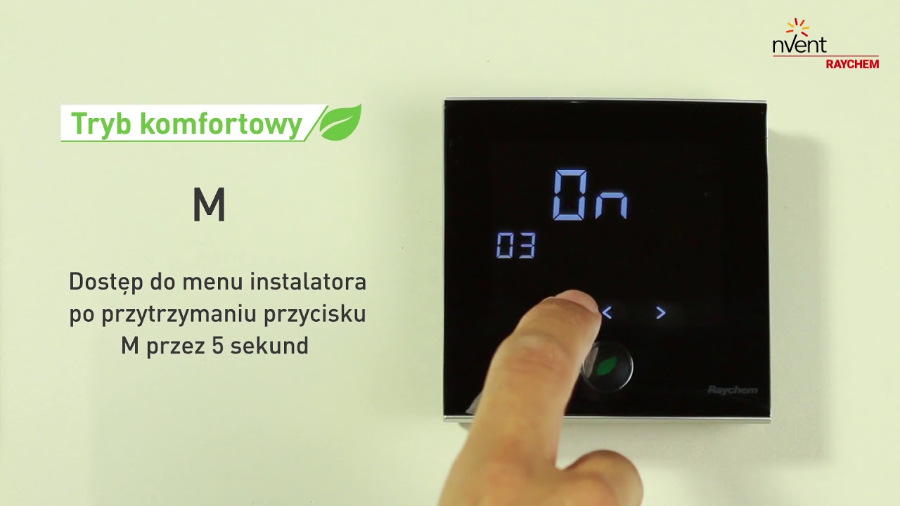 RAYCHEM Green Leaf Floor Heating Thermostat Programming (Polish) - YouTube
