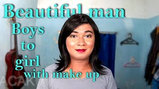 Beautiful Man-Turning A Boy Into A Girl With Make Up