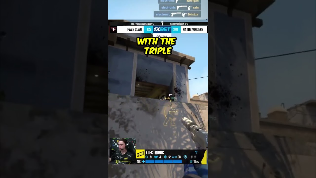 Clean USP Shots from Electronic Navi vs Faze ESL Pro League CSGO 