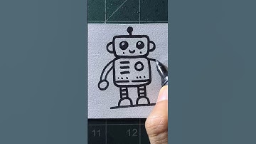 How to draw a robot #drawing #easyartlesson #drawingideas #art #easyartlessons #easydrawing