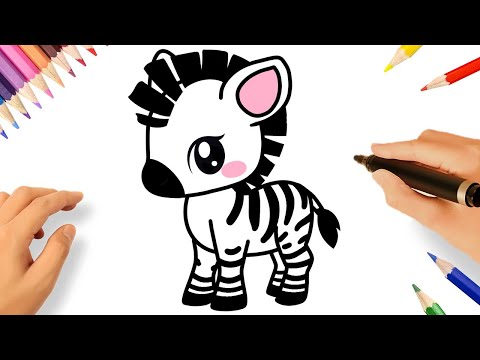 COMO DESENHAR UMA ZEBRA FOFA PASSO A PASSO 🦓❤️