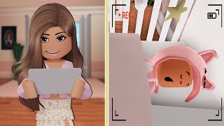 WE INSTALLED BABY MONITOR CAMERAS TO CHECK ON THE TWINS | Bloxburg Family Roleplay