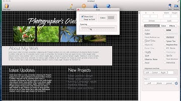 How to add grid to web page using HTML Egg for Mac