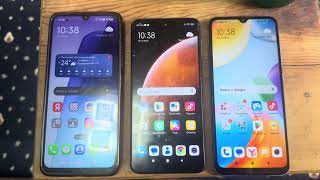 Redmi 14C vs Redmi Note 9 Pro vs Redmi 10C - alarm with Haze