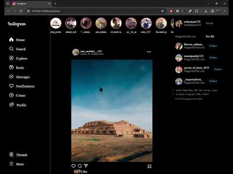 how to make Instagram using HTML and CSS