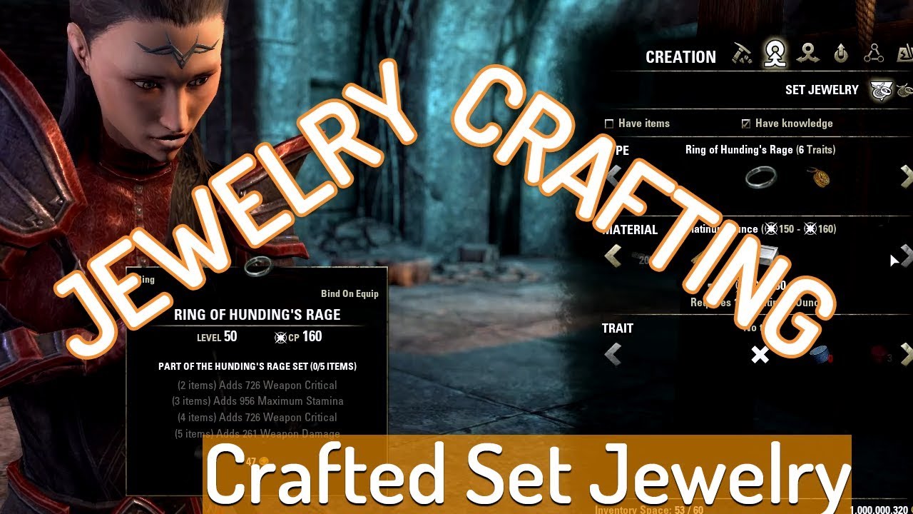 JEWELRY CRAFTING Set Gear Elder Scrolls Online: Summerset (PTS) - YouTube