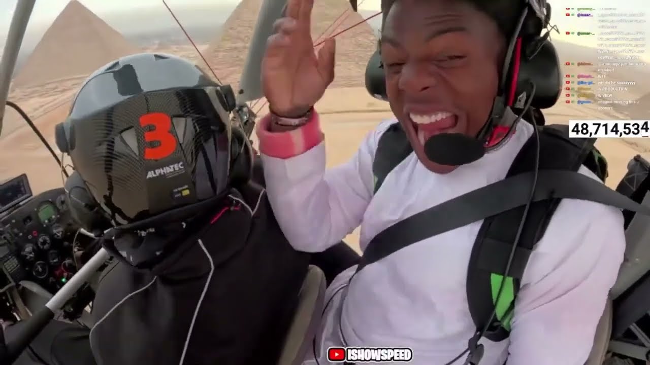 IShowSpeed Flying Over The Pyramid 