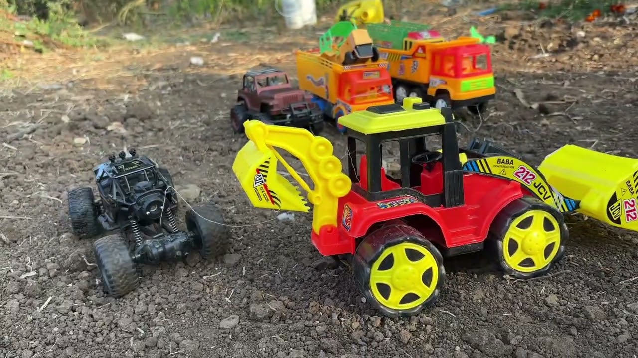 RC Monster Car vs JCB Tractor 🚜🔥 | Ultimate Off-Road Battle JCB 212 Action in Real Soil! 😱