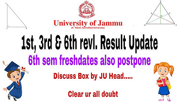 1st,3rd & 6th revl Result Update| New Update of Jammu University| 6th &5th sem exam postpone| #nta