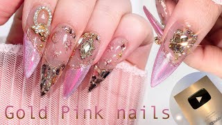 Gold star nails✨ Unboxing Gold Play Button❤️ Nail Art ASMR by 쥬네일JOUNAIL 258,897 views 9 months ago 30 minutes