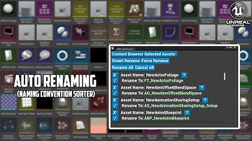 Asset Renaming Tool for UE4