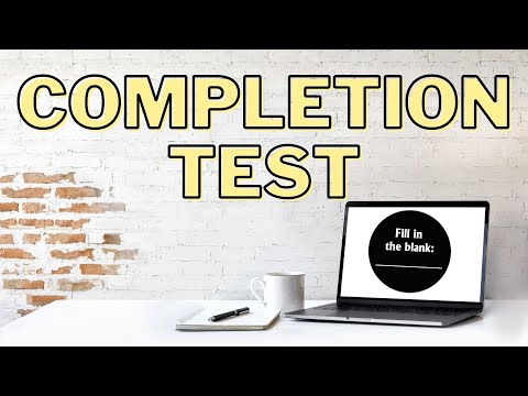 ვიდეო: რა არის დასრულების ტიპის ტესტი?