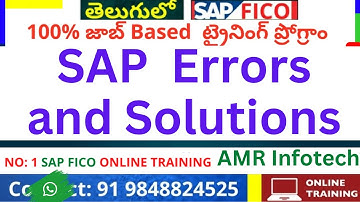 SAP FICO GL POSTING  Errors and Solutions - SAP FICO Common Errors