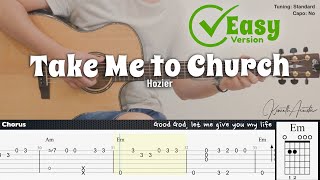 PDF Sample Take Me To Church (Easy Version) - Hozier guitar tab & chords by Kenneth Acoustic.