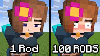 Minecraft, but he adds ONE End Rod if I take damage