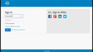 how to login dell acaount