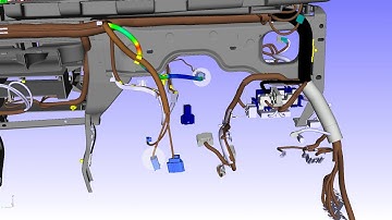 IPS - Project Audi: Freely suspended and attached cables in the cockpit