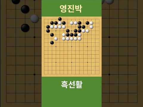 바둑사활 흑선활 (흑을 살리는 절묘한 수를 찾아보세요)