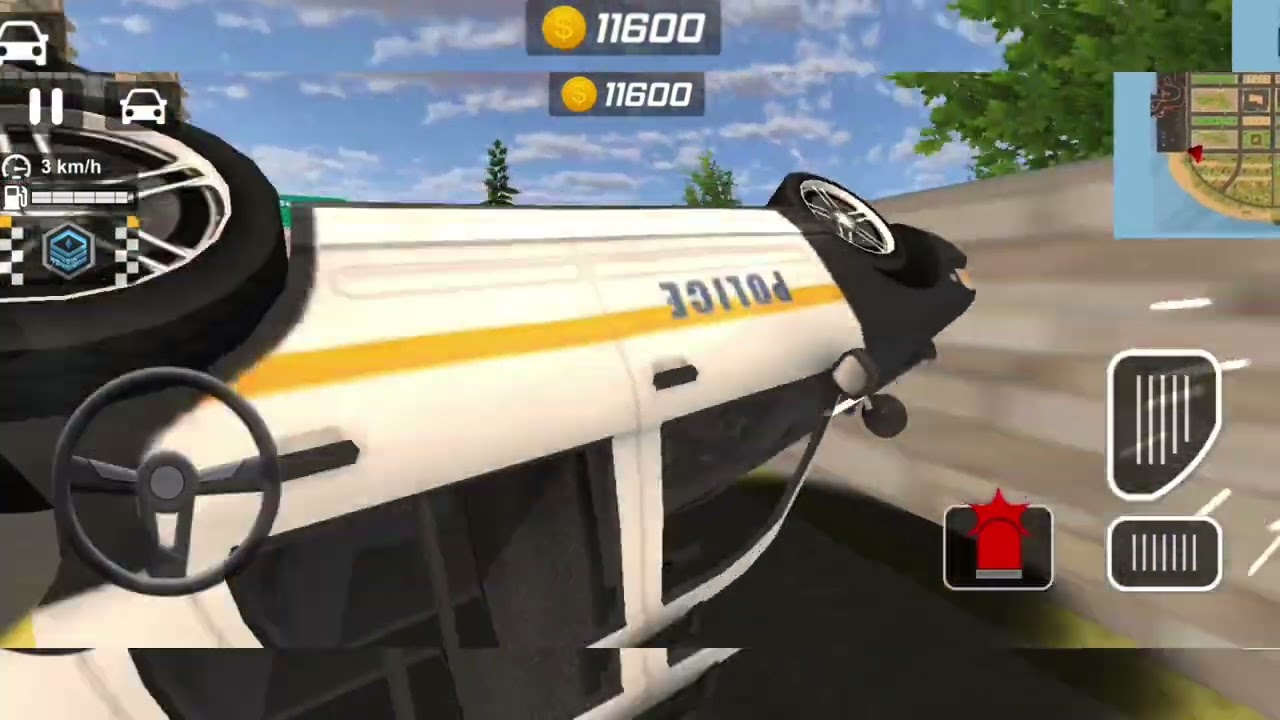 Police car gaming video post 👮